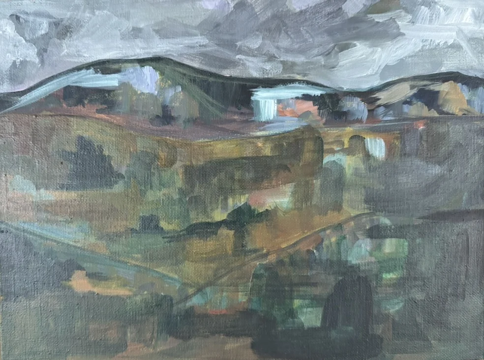 Afternoon Rain, acrylic on canvas, by Shannon Huffman Polson