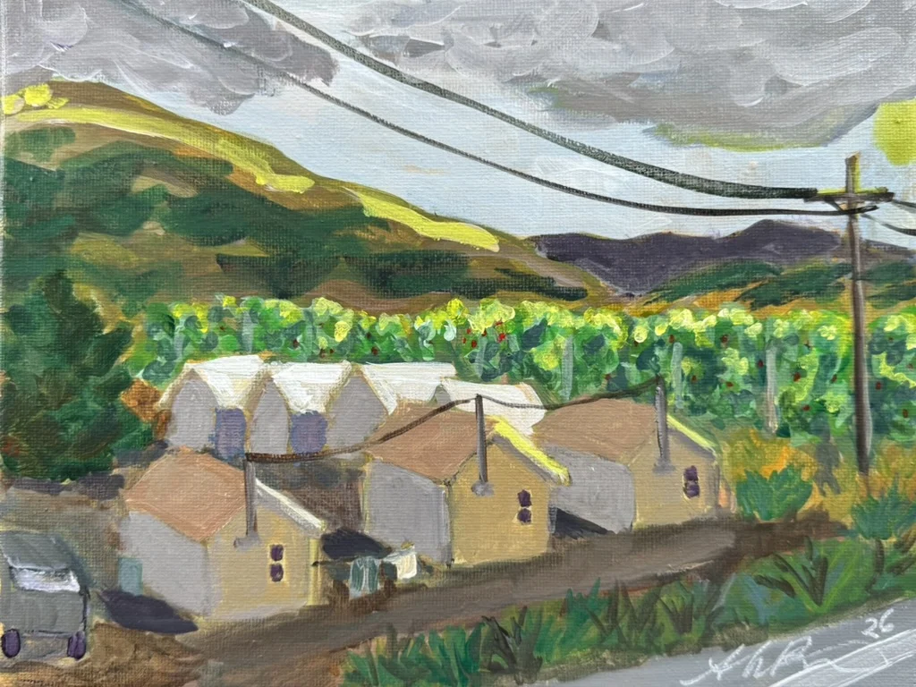 Methow Apple Harvest, acrylic on canvas, by Shannon Huffman Polson
