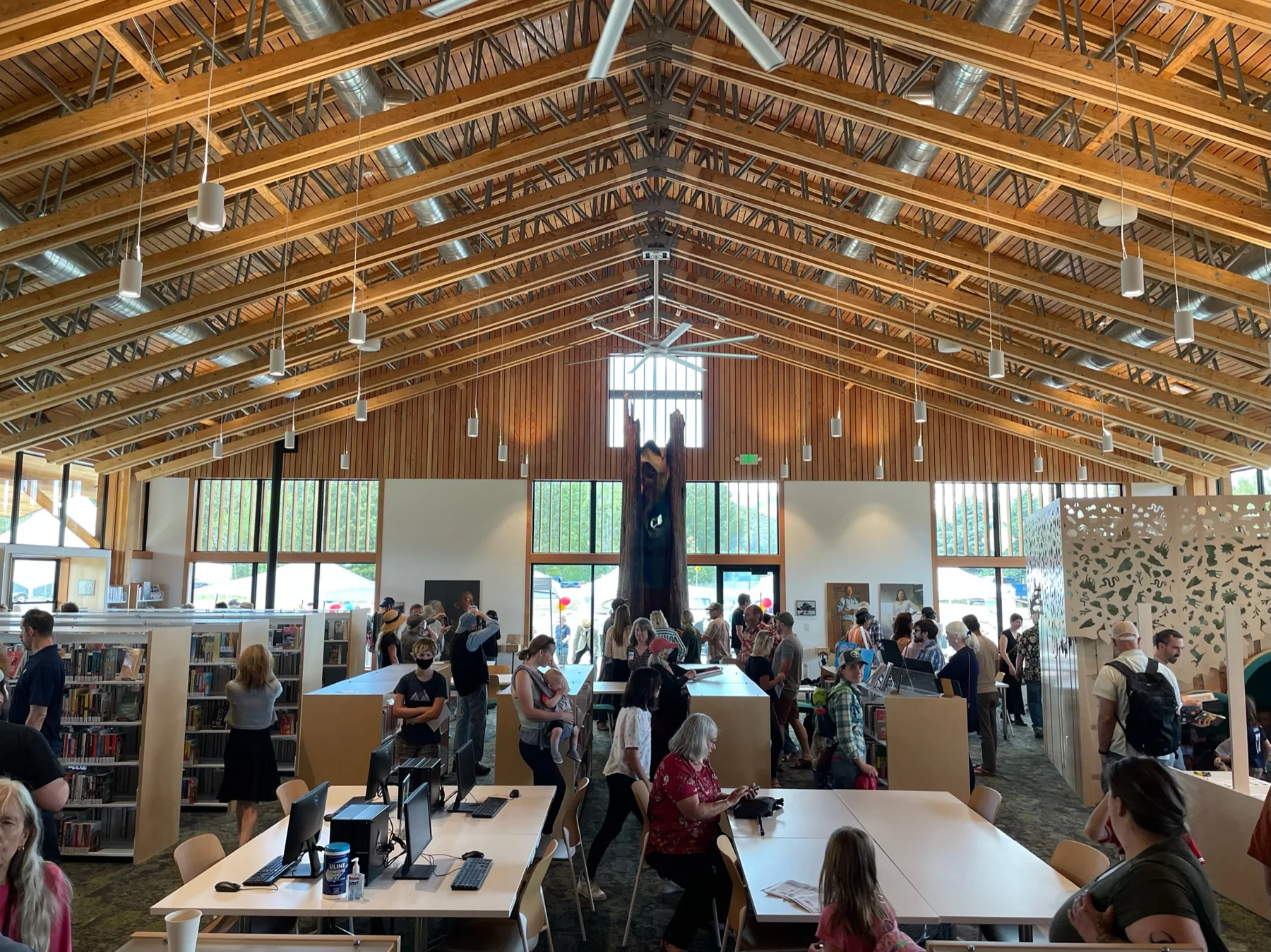 The new library and community center in Shannon Huffman Polson’s rural community, full of people