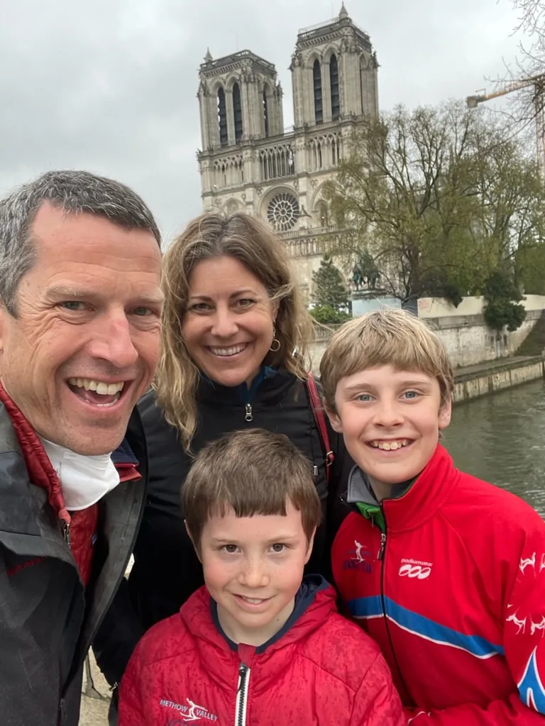 The family in Paris, during their year in France.